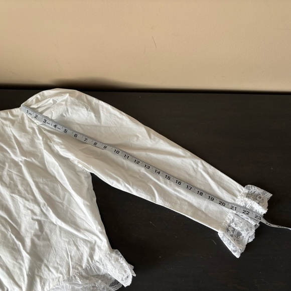 NWOT Batsheva 6 Grace Blouse White 
Victorian Cottagecore Prairie Lace Poplin - Picture 11 of 11